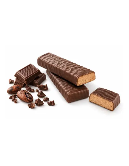 Barrette proteiche al cioccolato fondente Ketosì con ripieno morbido